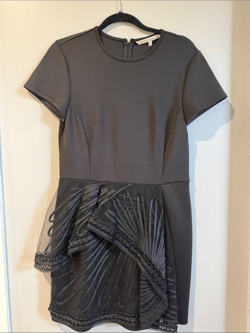Dress with Tulle Appliqué